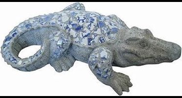 Tuinornament krokodil mozaïek