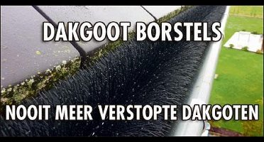 dakgootbeschermer -dakgoot borstel - dakgoot egel - gootdrain -12 mtr -diameter 15 cm