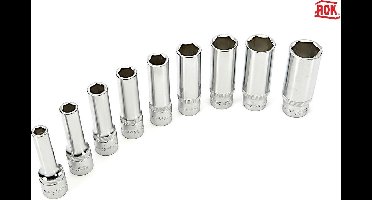 9 Delige 1/2" Super Grip Lange Doppenset