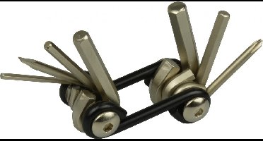 Vwp 7-in-1 Mini Multitool 5 Cm 7 Functies Zwart/zilver