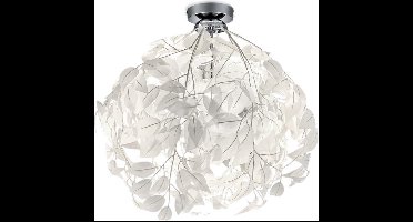 REALITY LEAVY - Plafondlamp - Chroom - excl. 1x E27 8,5 W - Plafondbevestiging - Patroon bescherming