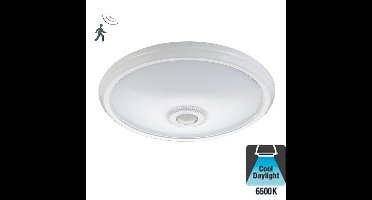 Led Plafonniere met bewegingssensor, 12w, 800 Lumen, 6500K Daglicht Wit, IP20