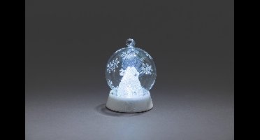Konstsmide 3409 - Kerstdecoratie - 1 lamps LED glasbol engel autom kleurwissel - 6u timer - op batterij - voor binnen - multi