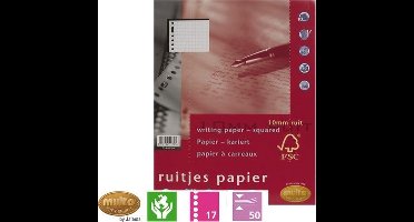 Interieur Multo A5 formaat - 17-Rings - 80gr - 50 vel - Ruit 10mm