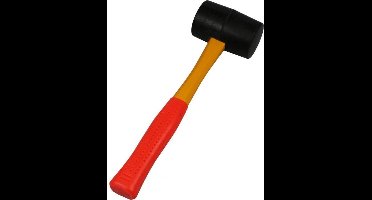 Benson Rubberen hamer - fibersteel - 340 gram - 30 cm steel - 5 cm kopdiameter