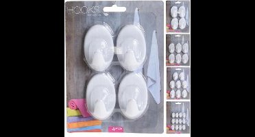 Haakjes zelfklevend 4-delig