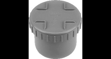 Afvoer pvc lijm - Eindkap - met schroefdeksel spie - 75mm
