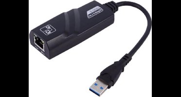 A01 USB Naar Internet - Ethernet LAN Netwerk Adapter 3.0 - UTP - Zwart