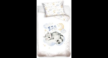 Generic Dekbedovertrek Wasbeer Junior 120 Cm Katoen Wit