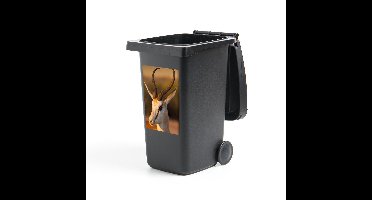 Container sticker Gazelle - Close up van een Gazelle tijdens zonsondergang - 40x60 cm - kliko sticker - weerbestendige containersticker