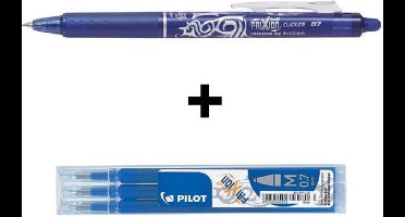 Pilot Frixion - Clicker blauw + 3 vullingen - in blister
