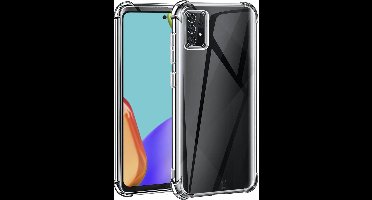 Hoesje geschikt voor Samsung Galaxy A52 - Anti Shock Proof Siliconen Back Cover Case Hoes Transparant