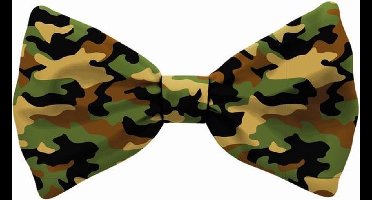 Strikje Bow Tie Hond Leger maat S