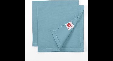 TINT UNI SET 2 SERVETTEN 45X45 AQUA