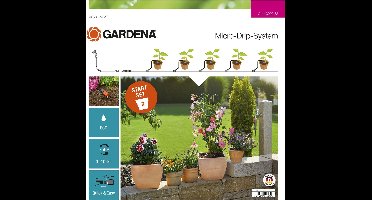 GARDENA Micro Drip System startset terras/balkon - Geschikt voor 5 bloempotten