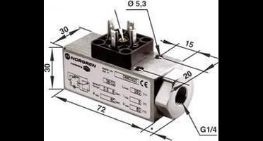 IMI NORGREN Drukschakelaar 0880300 G1/4 0.5 tot 8 bar 1 wisselcontact 1 stuk(s)