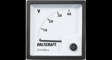 VOLTCRAFT AM-72x72/40V AM-72x72/40V Analoog inbouwmeetinstrument AM-72x72/40 V 40 V Draaispoel