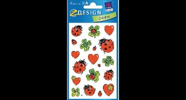 Avery Stickervel Junior 7,6 X 12 Cm Papier Groen/rood 57-delig