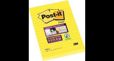 Post-it 660S Super Sticky Geel Lijn 102x152mm - blok a 75vel