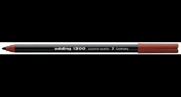 edding-1300 teken/kleur stift bruin  1ST 3 mm /  4-1300007