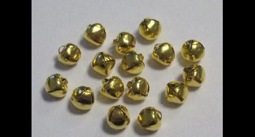 Kerst belletjes goudkleur 8 milimeter 16 Stuks