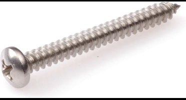 Hoenderdaal zelftappende plaatschroeven RVS A2 PH-2 cilinderkop 3,5 x 13 mm 200 stuks