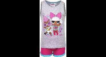 LOL Surprise pyjama / shortama - roze/grijs - maat 110 (5 jaar)