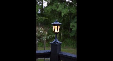 RTM Lighting Solar Lantaarn -Zwart -Kaarslicht -63CM -Zonne-Energie