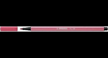 STABILO Pen 68 Brush - Premium Brush Viltstift - Strawberry Red - per stuk