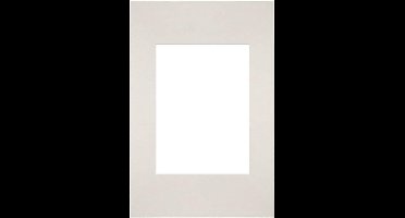 Passe-Partout Fotomaat 13x18 cm - Lijstmaat 20x30 cm - Lichtgrijs - Museumkarton - Fotolijst niet inbegrepen