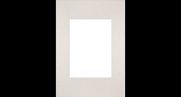 Passe-Partout Fotomaat 13x18 cm - Lijstmaat 21x29,7 cm - Lichtgrijs - Museumkarton - Fotolijst niet inbegrepen