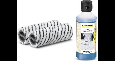 Kärcher Floor Cleaner Accessoire set Harde Vloeren – 2 microvezelrollen STEEN – vloerreinigingsmiddel RM 537