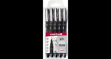 Uni-ball Uni Pin Fineliner 5 Set Zwart