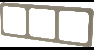 Peha Standaard Inbouw Afdekplaat - 3-voudig - Crème