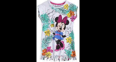 Disney Minnie Mouse zomer jurk - Photobomb! - wit/multi - maat 122/128 (8 jaar)