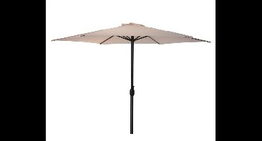 Parasol Taupe Ø300 cm voor Tuin en Terras | met handig opdraaisysteem