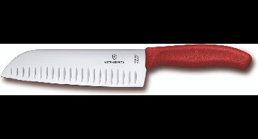 Victorinox Swiss Classic santokumes - 17cm - kuiltjes - fibrox - rood