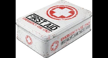 Bewaar Blik EHBO - First Aid (in leuk exclusief relief design)