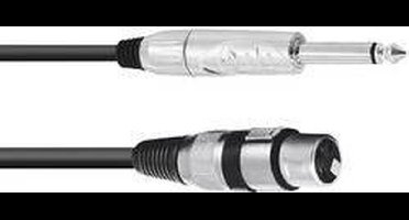Omnitronic 30225170 XLR Adapterkabel [1x XLR-bus 3-polig - 1x Jackplug male 6,3 mm (mono)] 5.00 m Zwart