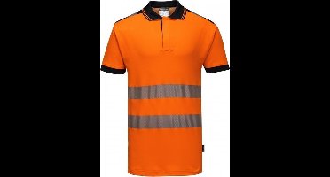 Portwest T180 - Hi-Vis Vision Poloshirt - Orange/Zwart - R Maat S