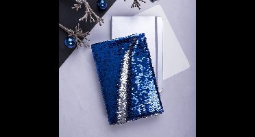 Notitieblok met Magische Zeemeermin Pailletten - Blauw