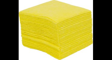 Vaatdoek viscose ca. 125 -grams pak à 25 ca. 38x40 cm geel