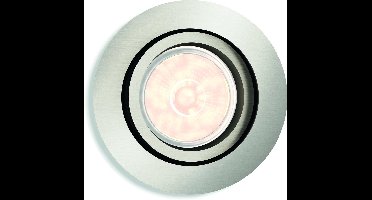 Philips Donegal inbouwspot - 1-lichts - nikkel - rond