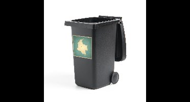 Container sticker Bogota illustratie - Een illustratie van Bogotá op een oud geweven papier Klikosticker - 40x40 cm - kliko sticker - weerbestendige containersticker