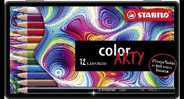 STABILO Color - Kleurpotloden - ARTY - Metalen Etui Met 12 Kleuren