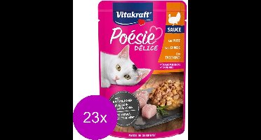 Vitakraft Poésie Deli Sauce Pouch 85 g - Kattenvoer - 23 x Kalkoen