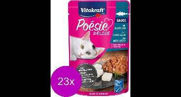 Vitakraft Poésie Deli Sauce Pouch 85 g - Kattenvoer - 23 x Kabeljauw