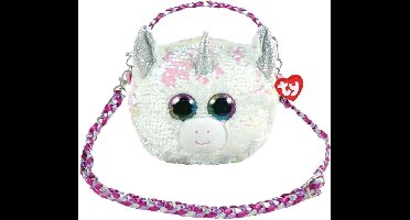 TY Fashion Schoudertas Eenhoorn Diamond 20 cm Wit/Roze