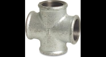 Kruisstuk Gietijzer Mega Verzinkt 3/4" Binnendraad Nr. 180