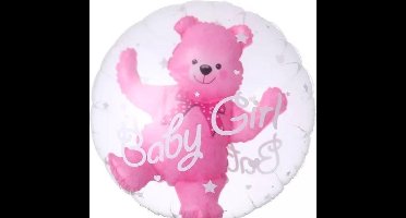 Bubble-ballon geboorte meisje, beer - kindercrea
